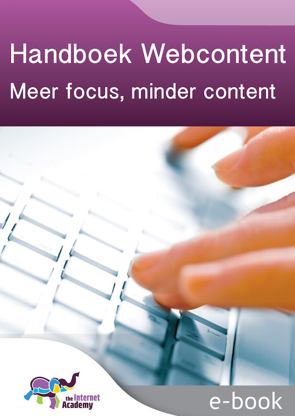 Omslag van 'Handboek webcontent: meer focus, minder content'
